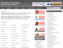 Tablet Screenshot of epitoipari-katalogus.hu